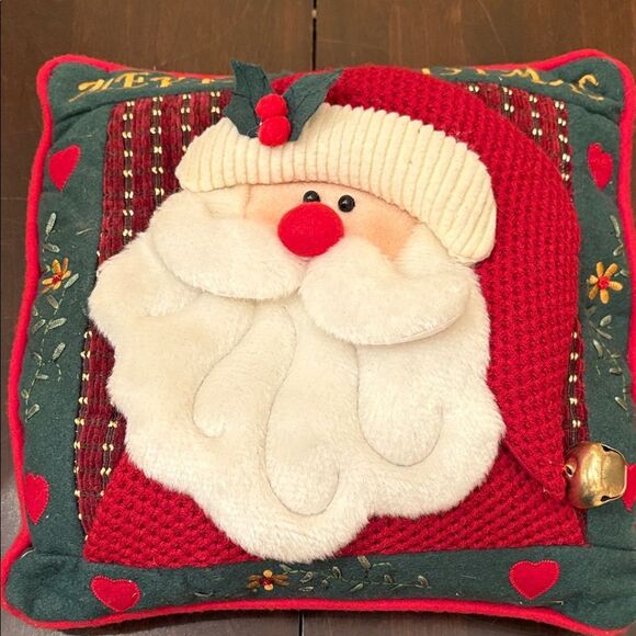 Festive Santa Claus Decorative Pillow 13” - Picture 2 of 5